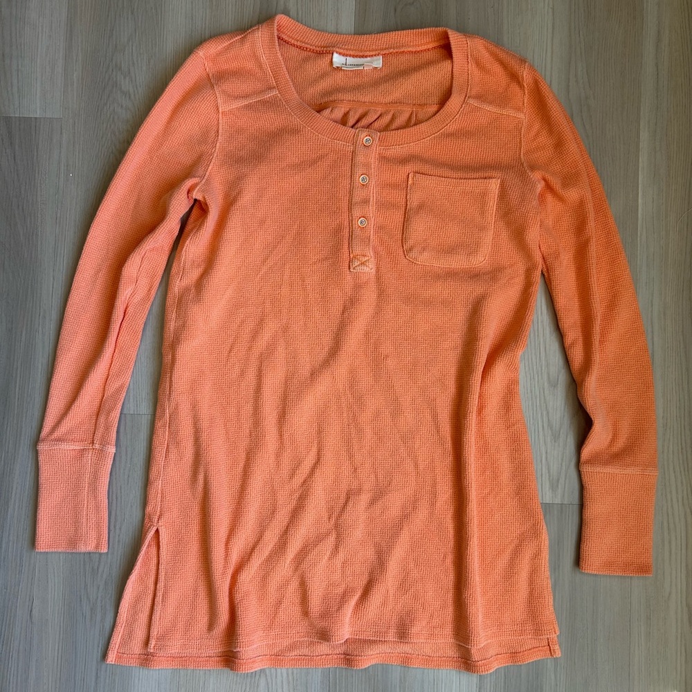 Anthropologie Vibrant Orange Kids Long Sleeve Tee
